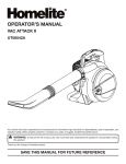 Homelite UT08542A Blower User Manual