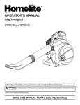 Homelite UT08042 Blower User Manual