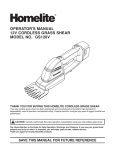 Homelite GS120V Trimmer User Manual