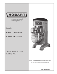 Hobart HL1400 Mixer User Manual
