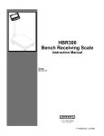 Hobart HBR300 Scale User Manual
