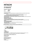 Hitachi VT-FX6407AS VCR User Manual