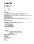 Hitachi VT-FX6404A VCR User Manual