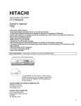 Hitachi VT-FX6402A VCR User Manual