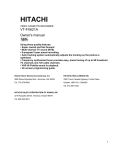 Hitachi VT-FX621A VCR User Manual