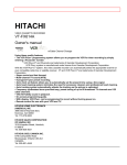 Hitachi VT-FX614A VCR User Manual