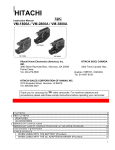 Hitachi VM-3800A Camcorder User Manual