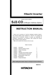 Hitachi SJ2-CO Power Supply User Manual