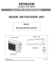 Hitachi rac-e24cak Air Conditioner User Manual