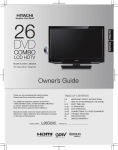 Hitachi L26D205 Flat Panel Television User Manual