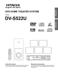 Hitachi DV-S522U Home Theater System User Manual