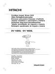 Hitachi DV14DMR(HS) Drill User Manual