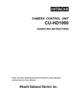 Hitachi CU-HD1000 Camera Lens User Manual