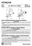 Hitachi CJ120VA Saw User Manual