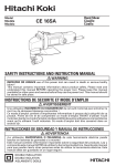 Hitachi CE 16SA Trimmer User Manual