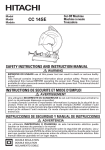 Hitachi CC14SE OM Saw User Manual