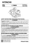 Hitachi C 7BMR Saw User Manual