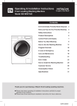 Hitachi BD-W85TAE Washer User Manual