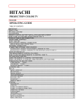 Hitachi 50GX49B Projection Television User Manual