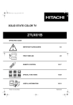Hitachi 27UX01B CRT Television User Manual