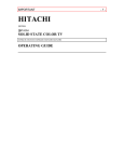 Hitachi 27MMV40B CRT Television User Manual