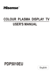 Hisense Group PDP5010EU Flat Panel Television User Manual