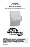 Herrmidifier Co G-200/300 Humidifier User Manual