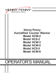 Henny Penny HCS-5 Food Warmer User Manual