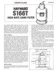 Hayward Pools S166T Swimming Pool Filter User Manual