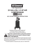 Harbor Freight Tools 99925 Air Compressor User Manual