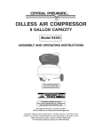 Harbor Freight Tools 94355 Air Compressor User Manual