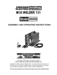 Harbor Freight Tools 6098 Welder User Manual