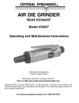 Harbor Freight Tools 52847 Grinder User Manual