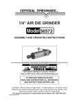 Harbor Freight Tools 36572 Grinder User Manual