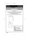 Hamilton Beach 840143800 Blender User Manual