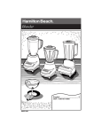 Hamilton Beach 840071000 Blender User Manual