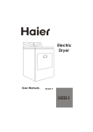 Haier GDZ22-2 Clothes Dryer User Manual
