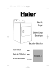 Haier GDZ22-1 Clothes Dryer User Manual