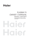 Haier 42EP24STV Flat Panel Television User Manual