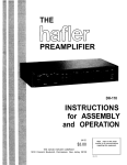 Hafler DH-110 Stereo Amplifier User Manual