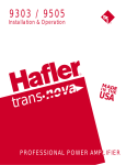 Hafler 9303 Stereo Amplifier User Manual