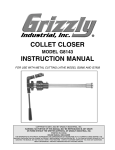 Grizzly G7958 Lathe User Manual