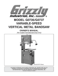 Grizzly G0736 Cordless Saw User Manual