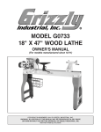 Grizzly G0733 Lathe User Manual