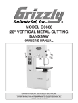 Grizzly G0668 Saw User Manual