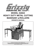 Grizzly G0664 Saw User Manual