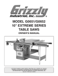 Grizzly G0651 Saw User Manual