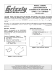 Grizzly G0634Z Planer User Manual