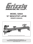 Grizzly G0624 Lathe User Manual
