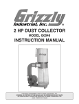 Grizzly G0440 Dust Collector User Manual